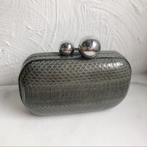 Diane Von Furstenberg Snakeskin Sphere Minaudiere
